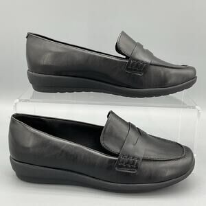 NEW Easy Spirit Women’s Aerilyn Slip on Penny Loafers Black Size 6W